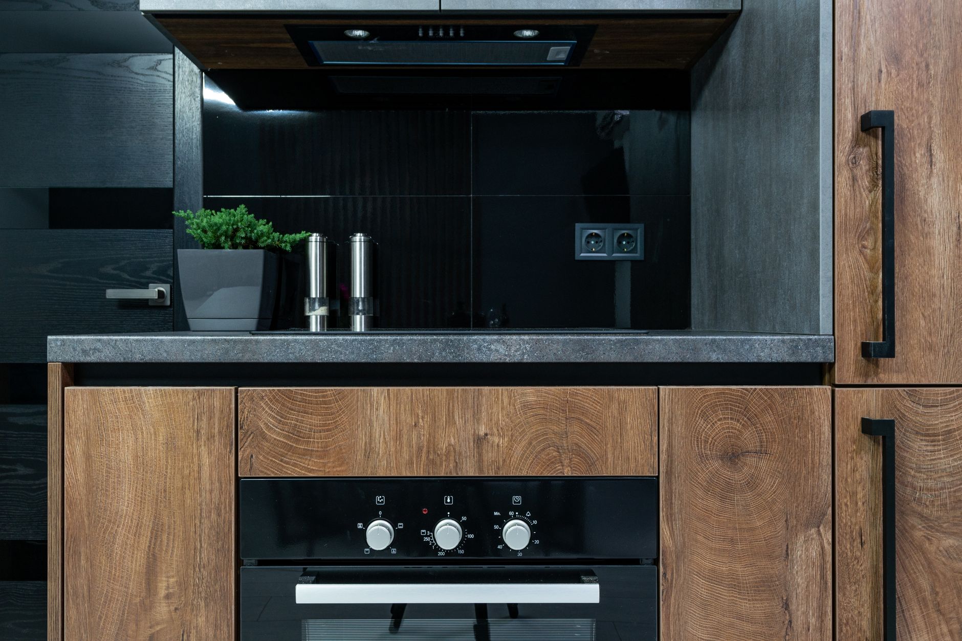 Cocina de madera moderna